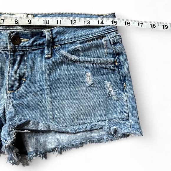 Abercrombie & Fitch Distressed Blue Jean Shorts - Picture 6 of 7